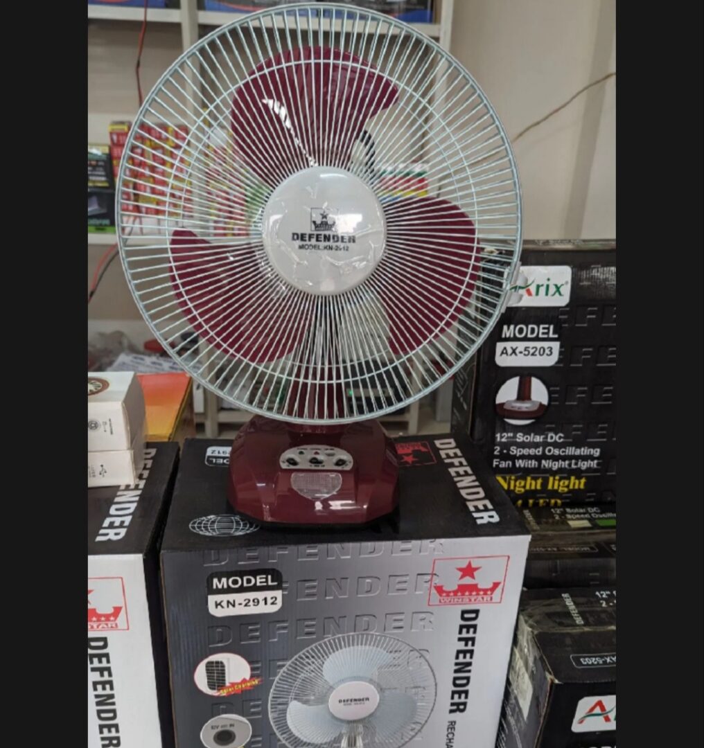 DEFENDER Rechargeable Table Fan – Model KN-2912 - Image 2